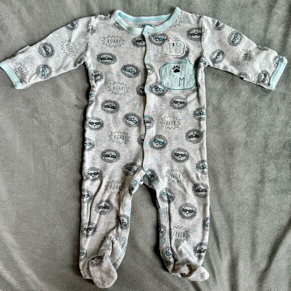 4/$10 - Bon Bebe “Im Roar Some” Snap-Up Footie - Picture 2 of 5